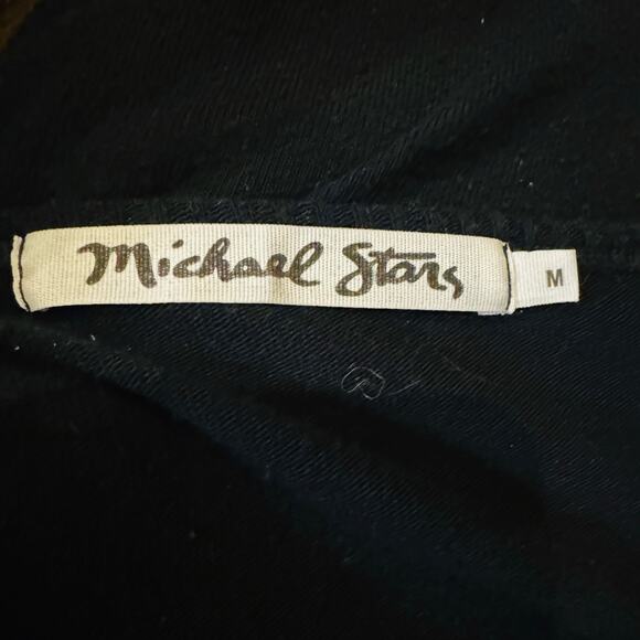 Michael Stars Womens Black Scoop Neck Long Tunic Top Size Medium - Picture 5 of 7